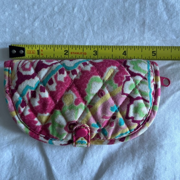 VERA BRADLEY PINK CAPRI QUILTED TRAVEL JEWELRY CASE. - Picture 4 of 5